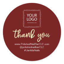 Firmenname Vielen Dank, dass Sie Gold Burgundy kau