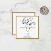 Firmenname: Vielen Dank für Ihren Einkauf Mitteilungskarte (Vorderseite/Rückseite Beispiel)