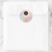 Firmenname Vielen Dank Rose Golden Runder Aufkleber (Tasche)