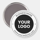 Firmenname & Webseite oder Slogan, Danke usw. Magnet (Vorderseite/Rückseite)