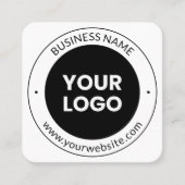 Firmenname & Website oder Slogan etc. Quadratische Visitenkarte (Vorderseite)