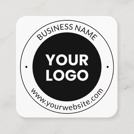 Firmenname & Website oder Slogan etc. Quadratische Visitenkarte (Vorderseite)
