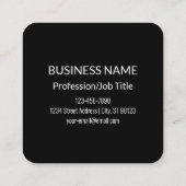 Firmenname & Website oder Slogan etc. Quadratische Visitenkarte (Rückseite)