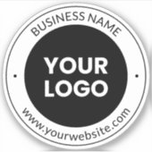 Firmenname & Website oder Slogan, vielen Dank etc. Aufkleber (Vorderseite)