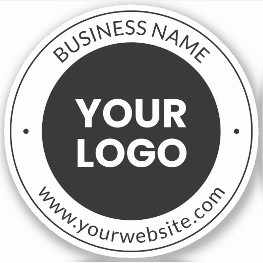 Firmenname & Website oder Slogan, vielen Dank etc. Aufkleber (Vorderseite)