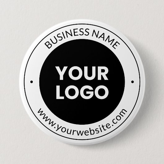 Firmenname & Website oder Slogan, vielen Dank etc. Button (Vorderseite)