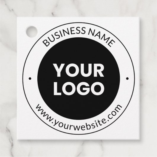 Firmenname & Website oder Slogan, vielen Dank etc. Geschenkanhänger (Vorderseite)