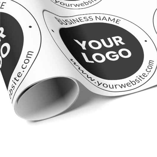 Firmenname & Website oder Slogan, vielen Dank etc. Geschenkpapier (Rolleneckpunkt)