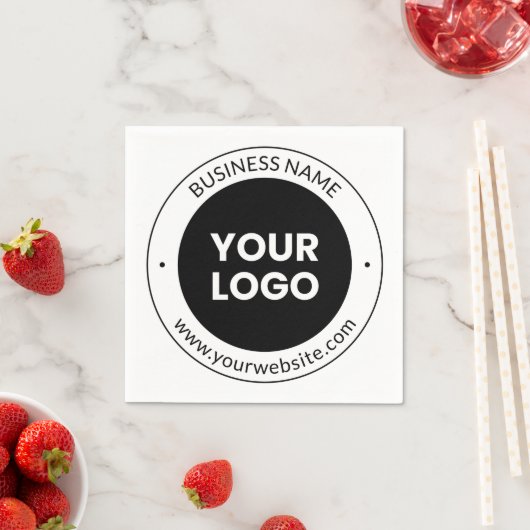 Firmenname & Website oder Slogan, vielen Dank etc. Serviette (Beispiel)