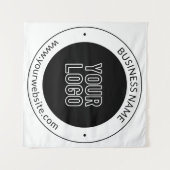 Firmenname & Website oder Slogan, vielen Dank etc. Wandteppich (Vorderseite (Horizontal))