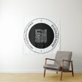 Firmenname & Website oder Slogan, vielen Dank etc. Wandteppich (Beispiel (Horizontal))