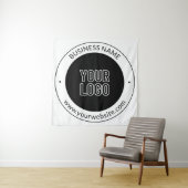 Firmenname & Website oder Slogan, vielen Dank etc. Wandteppich (Beispiel)