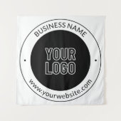 Firmenname & Website oder Slogan, vielen Dank etc. Wandteppich (Vorderseite)