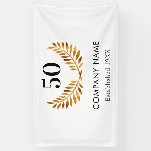 Firmenname: Weißgold Banner (Vertikal)