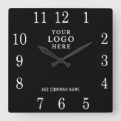 Firmenname WerbeBlack (Firmenlogo für Unternehmen  Quadratische Wanduhr (Vorderseite)