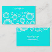 Firmennamen Blue Bubbles, Company Visitenkarte (Vorne/Hinten)