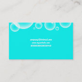 Firmennamen Blue Bubbles, Company Visitenkarte (Rückseite)