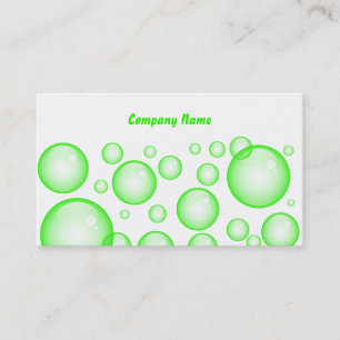 Firmennamen Green Bubbles, Company Visitenkarte