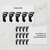 Firmennamen Happy Black Feet, Company Visitenkarte (Vorne/Hinten)