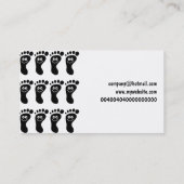 Firmennamen Happy Black Feet, Company Visitenkarte (Rückseite)