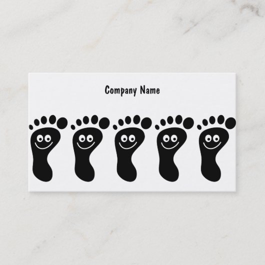 Firmennamen Happy Black Feet, Company Visitenkarte (Vorderseite)