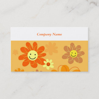Firmennamen Happy Flowers, Company Visitenkarte