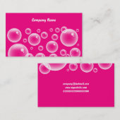 Firmennamen Pink Bubbles, Company Visitenkarte (Vorne/Hinten)