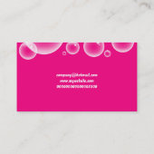 Firmennamen Pink Bubbles, Company Visitenkarte (Rückseite)
