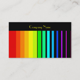 Firmennamen Rainbow Vector Stripes, Company Visitenkarte