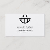 Firmennamen Toothy Face, Company Visitenkarte (Rückseite)