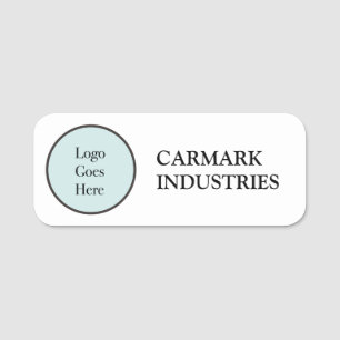 Firmennamen und Logo Basic Company Namensschild