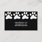 Firmennamen White Dog Paws, Company Visitenkarte (Rückseite)