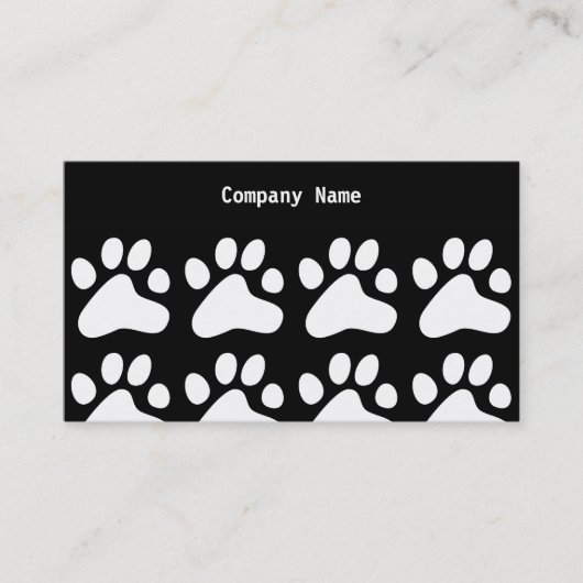 Firmennamen White Dog Paws, Company Visitenkarte (Vorderseite)