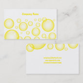 Firmennamen Yellow Bubbles, Company Visitenkarte (Vorne/Hinten)