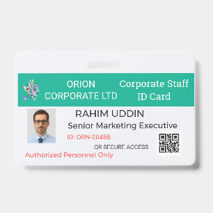 Firmennamensschild Mitarbeiter-ID Pro Personal Arb Ausweis