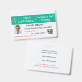 Firmennamensschild|Mitarbeiter-ID|Pro|Personal|Arb Ausweis (Vorder- & Rückseite)