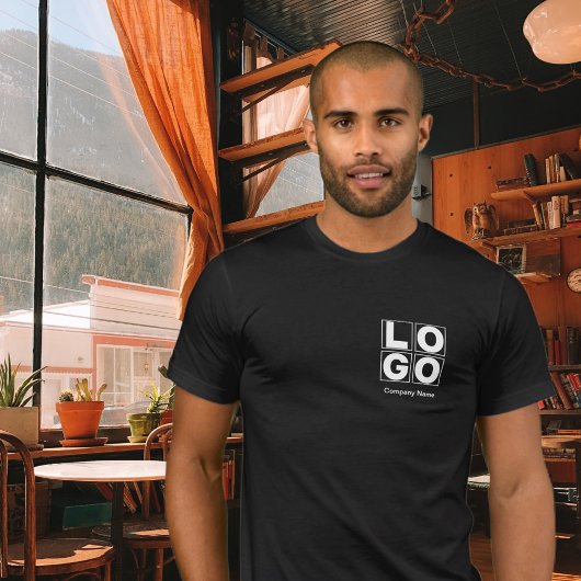Firmenplatz-Logo und Firmenname T-Shirt