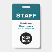 Firmenschild Barcode Individuelle Mitarbeiter-ID M Ausweis (Vorderseite)