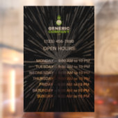 Firmenspezifische Firmenzeiten Fensteraufkleber (Blatt 2)