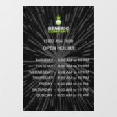 Firmenspezifische Firmenzeiten Fensteraufkleber (Blatt)