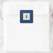 Firmenspezifische Logos für Navy Blue Quadratischer Aufkleber (Tasche)