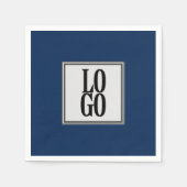 Firmenspezifische Logos für Navy Blue Serviette (Vorderseite)