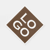 Firmenspezifische Logos für Schokoladenbraun Serviette (Ecke)