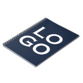 Firmenspezifische Logos oder Firmenlogo für Navy B Notizblock (Linke Seite)