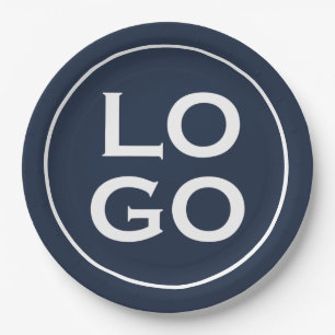 Firmenspezifische Logos oder Firmenlogo für Navy B Pappteller
