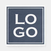 Firmenspezifische Logos oder Firmenlogo für Navy B Serviette (Vorderseite)