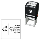 Firmenspezifische Logos und Firmenadressen Permastempel (Beispiel)