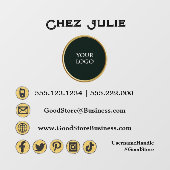 Firmenspezifische Logos und Gold Social Media-Icon Fensteraufkleber (Blatt)