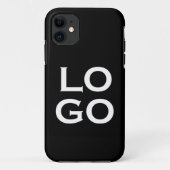 Firmenspezifische oder geschäftliche Logo auf schw Case-Mate iPhone Hülle (Rückseite)