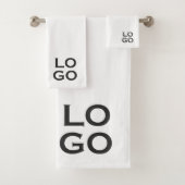 Firmenspezifische oder geschäftliche Logo auf Weiß Badhandtuch Set (Insitu)